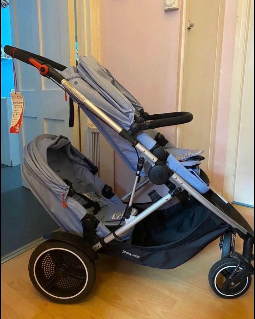 phil and teds double buggy second hand
